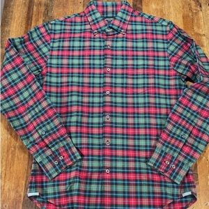 Plaid Men's Shirt - Red and Green Bonobo